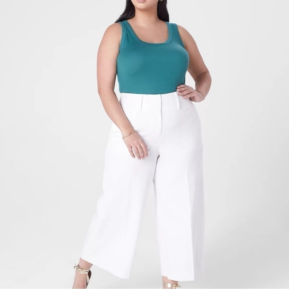 Lane Bryant High-Rise Perfect Drape Wide Leg Capri Pant NWT Size 24